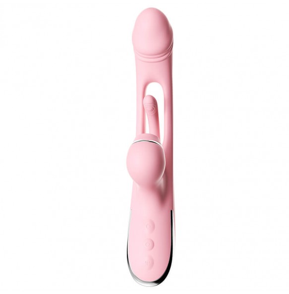 MizzZee - Red Heart Slap Vibrator (Chargeable - Pink)